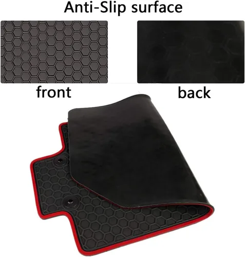 Miniatura 3 de Tapete de goma para piso de automóvil para Honda Civic Sedan 10ª generación 2016 2017 2018 2019 2020 2021, ajuste personalizado, tapete de Negro rojo