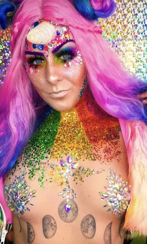 Miniatura 7 de Neva Nude Crystal Nipztix - Fundas para pezones para festivales, raves, adhesivo de grado médico, impermeable, fabricadas en Estados Unidos