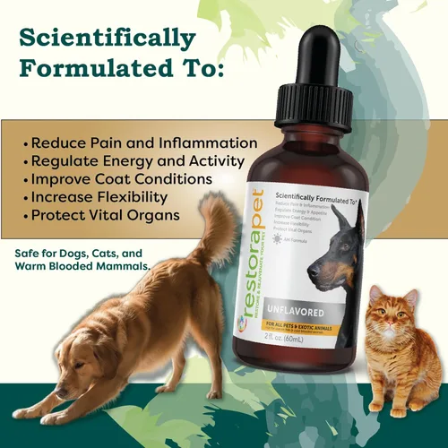 Miniatura 3 de RestoraPet Paquete de 1 multivitamínico líquido sin sabor para perros y gatos Alivio del dolor de la artritis del perro Vitaminas de cadera