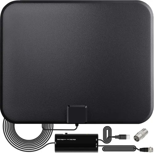 Miniatura 9 de Antena de TV para Smart TV en interiores, antena de TV para canales locales, compatible con 4K 1080p con amplificador de señal, cable coaxial HDTV