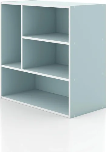 Miniatura 30 de Homes: Inside + Out Apexa - Estantería organizadora de almacenamiento de 2 cubos, estantería apilable de madera para cubos para organización