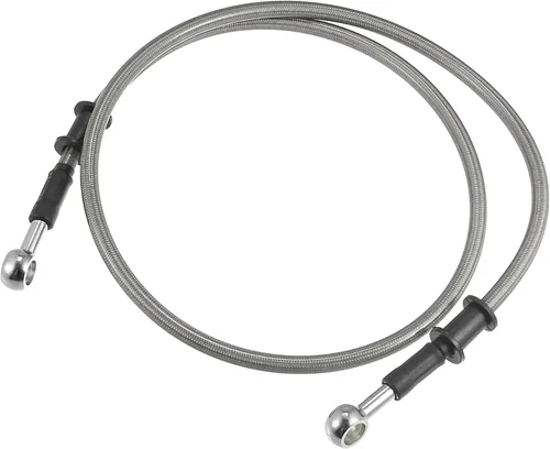 Miniatura 10 de X AUTOHAUX 39.4 in 39.37" Longitud 0.394 in ID motocicleta hidráulico freno línea aceite manguera tubo 0° acero inoxidable trenzado cable para ATV