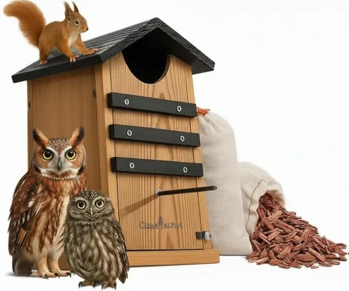 Miniatura 11 de Cedar Alpha Bluebird Casas para Pájaros para Exteriores en Liquidación – Juego de 3 Cajas Nido con Protector contra Depredadores de Acero Inoxidable