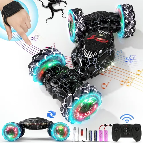 Miniatura 7 de Terucle Coches RC, 2.4Ghz 4WD Nuevo Control Remoto de Vehículos de Juguete con Sensor de Gestos, Camiones de Acrobacias y Giros para Niños de 6-12