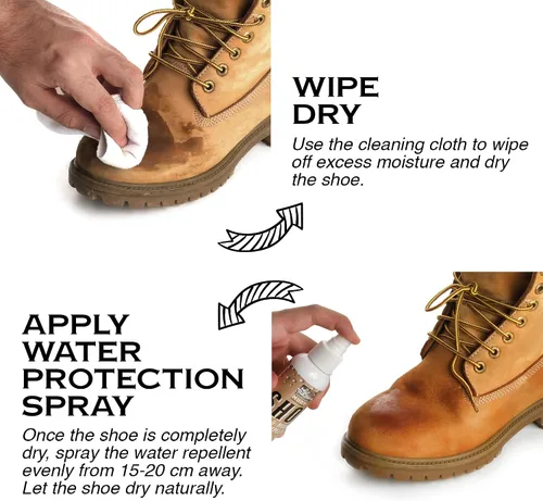 Miniatura 4 de Kit Limpiador de Zapatos de Gamuza y Nubuck con Cepillo de 4 Lados y Tela de Microfibra Repelente al Agua