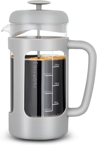 Miniatura 11 de Easyworkz French Press - Cafetera de 12 onzas con vidrio de borosilicato, mango de agarre suave