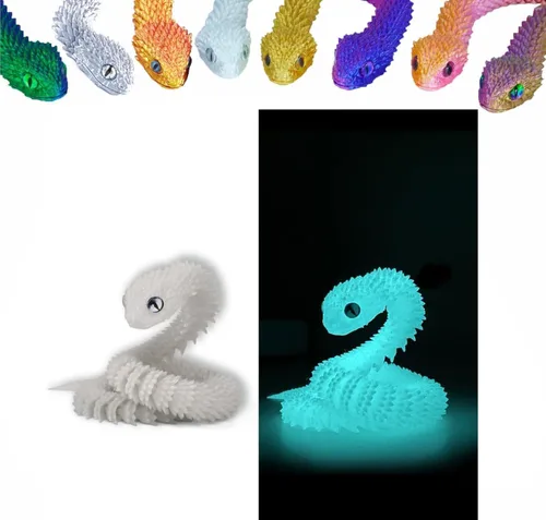 Miniatura 19 de Conjunto de Animales Impresos en 3D Juguetes de Serpiente Impresos en 3D Juguete Fidget Articulado Flexible Impreso en 3D Animales Impresos en 3D