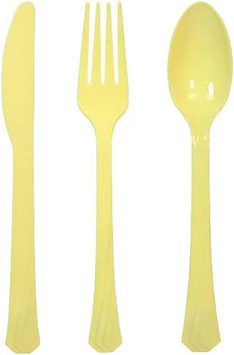 Miniatura 2 de Tiger Chef - Cubertería de plástico de color resistente, incluye tenedores, cucharas para el té y cuchillos, Rosado