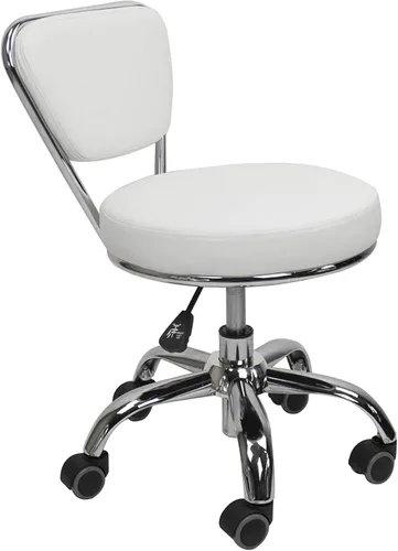 Miniatura 14 de Dayton Asiento con ruedas para garaje (negro mate) neumático, taburete corto con altura ajustable de 13 a 15 pulgadas, perfecto para oficina