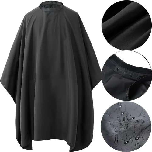 Miniatura 3 de Capa profesional de corte de pelo con cepillo de plumero para el cuello, capa de peluquería de salón, accesorios de peluquería negro Azul