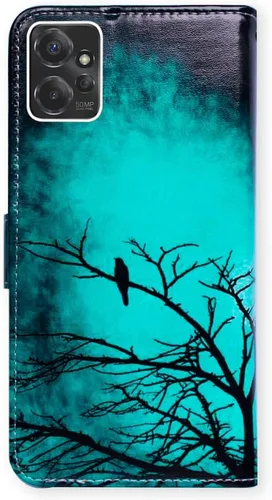 Miniatura 7 de Bcov Funda para Moto G Power 5G, diseño de pájaro negro y verde con tapa para teléfono con ranura para tarjetas, soporte para Motorola Moto G Power