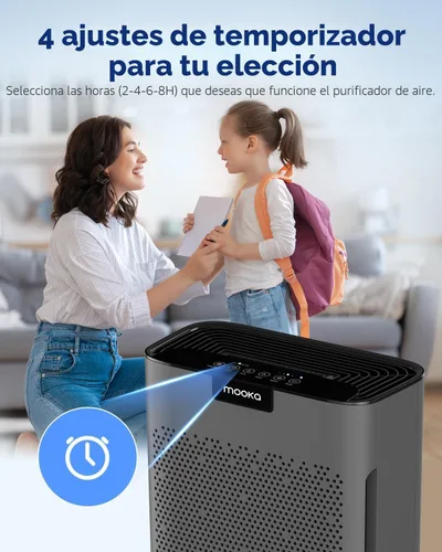 Miniatura 8 de Purificadores de aire para el hogar habitación grande 61 m² con filtros lavables, MOOKA H13 HEPA Purificador de aire para el hogar, habitación