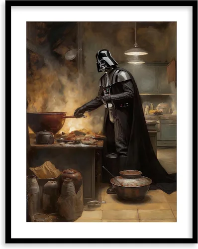 Miniatura 44 de Impresiones de Arte para Cocina de Star Wars - Impresión Giclée de Arte Fino Premium - Póster de Impresión Estético de Darth Vader Boba Fett Yoda