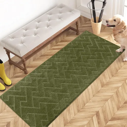 Miniatura 72 de PURRUGS Alfombra de fácil cuidado de 6 x 9 pies, antideslizante, lavable a máquina, tapete para puerta de perro, resistente a las manchas