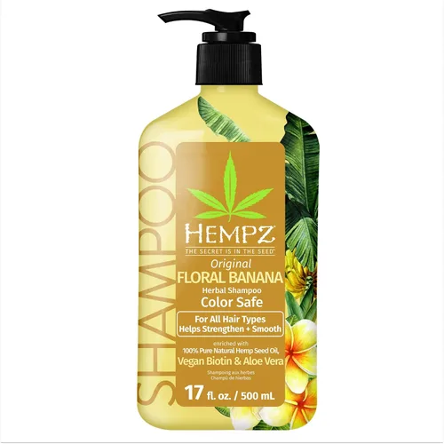 Hempz Champú de biotina para el cabello - Flor ligera original y plátano - Para todos los tipos de cabello Crecimiento y fortalecimiento del cabello