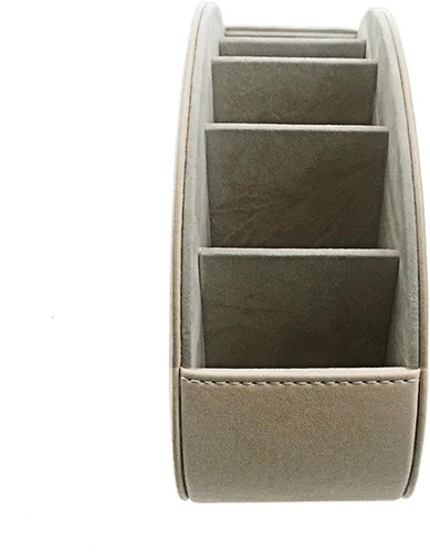 Miniatura 7 de Organizador de control remoto de piel con 5 compartimentos espaciosos