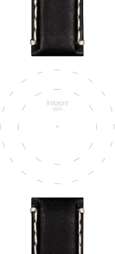 Miniatura 3 de Correa de reloj Tissot de piel negra, 22 (Modelo T852044982)