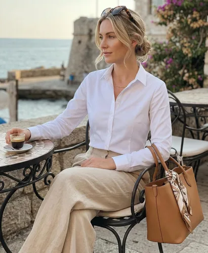 Miniatura 3 de Beninos Camisas blancas con botones para mujer, blusa elegante de vestir para oficina