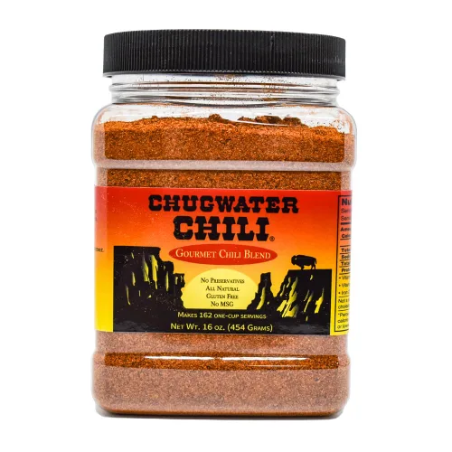 Chugwater Chili Mezcla de condimentos gourmet de chile y condimento para tacos | Tina de 16 onzas | Receta de chile del Campeonato Estatal de