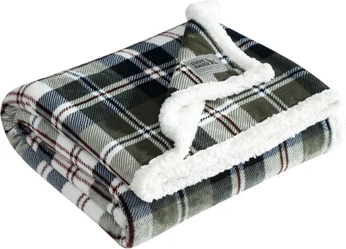 Miniatura 19 de Eddie Bauer - Manta de tamaño twin, manta de cama de felpa ultrasuave con reverso de borrego sintético, ropa de cama de gran tamaño para sofá o cama