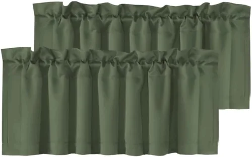 Miniatura 61 de H.VERSAILTEX - Cenefa térmica para ventana con dobladillo para barra, para oscurecer las habitaciones; ideales para la cocina, 52” x 18” Gris paloma