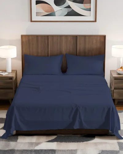 Miniatura 13 de Juego de sábanas tamaño King para RV de 72" x 80" - Sábanas de 4 piezas para cama RV Short Queen - Ultra suaves, transpirables y refrescantes - 01