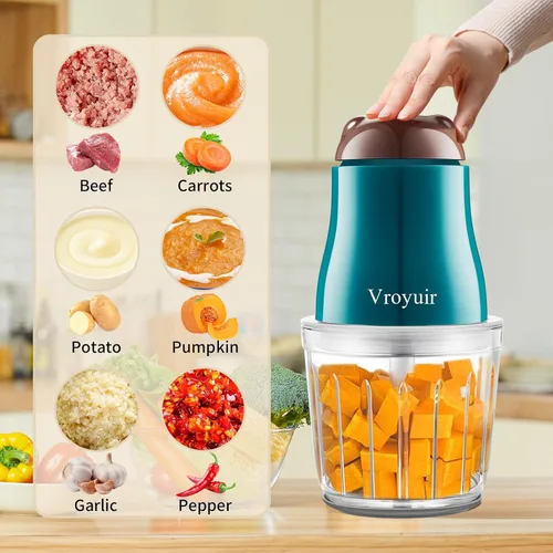 Miniatura 3 de Fabricante de Alimentos para Bebés, licuadora de alimentos para bebés de 600ML con 10 cuchillas, procesador de alimentos para bebés para alimentos