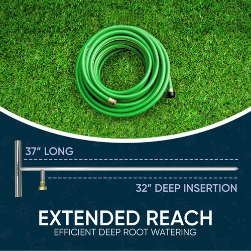 Miniatura 5 de Varomorus Alimentador de raíces profundas de acero inoxidable para riego de árboles, herramienta de riego para plantas al aire libre, sistema