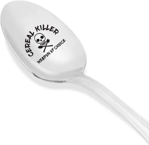 Miniatura 4 de Cuchara grabada para asesinos de cereales para niños, hombres y mujeres, regalo divertido para los amantes de los cereales para mamá, papá, niños