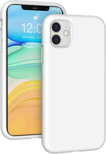 Miniatura 64 de Funda de silicona líquida compatible con iPhone 11 (6.1 pulgadas), cubierta de goma de gel de protección completa con forro de microfibra suave