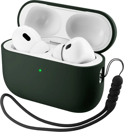 Miniatura 11 de ORNARTO Funda compatible con AirPods Pro 3 2025, silicona híbrida protectora completa para AirPods Pro de 3ª generación, cubierta frontal LED Azul