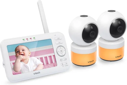 Miniatura 17 de VTech - Monitor de video para bebé con 2 cámaras y pantalla LCD de 5 pulgadas, hasta 17 horas de video y 31 horas de audio