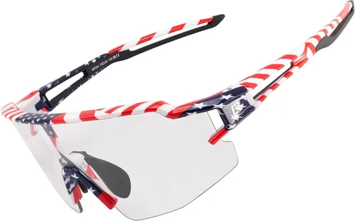 Miniatura 16 de ROCKBROS Gafas de sol deportivas fotocromáticas para hombres y mujeres, protección UV para ciclismo Negro rojo