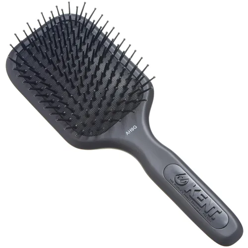 Miniatura 9 de Kent AH13G Airhedz Pro - Cepillo desenredante de cerdas puras (mediano, gris) para cabello rizado, grueso o húmedo, para alisar y terminar
