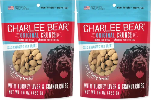 Miniatura 19 de Charlee Bear Original Crunch - Golosinas para perros, hígado de pollo, bolsa resellable de 16 onzas, golosinas de entrenamiento bajas en calorías