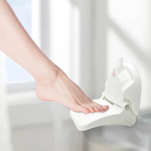 Miniatura 2 de CWD&SQH Reposapiés de ducha para afeitarse piernas con potente ventosa mejorada, capacidad de carga de 381 libras, pedal de baño antideslizante sin