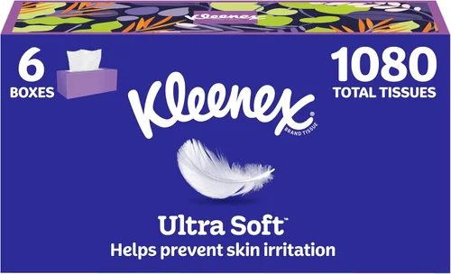 Miniatura 15 de Kleenex - Pañuelos faciales ultrasuaves, 8 cajas planas, 180 pañuelos por caja, 3 capas, el embalaje puede variar Blanco