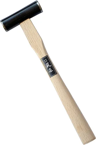 GENNO - Martillo de carpintero japonés de 15.8 onzas (15.87 oz) de doble cara, mango de madera para cincel, plano de mano japonés, clavo, fabricado