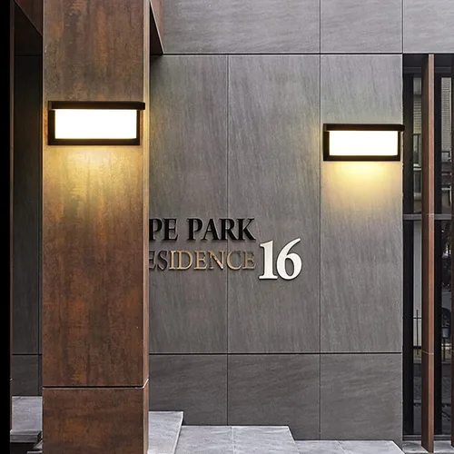 Miniatura 2 de Lámpara de pared para porche al aire libre, apliques de pared LED modernos de 18 W, 3000 K, lámpara de pared de aluminio, accesorios adecuados