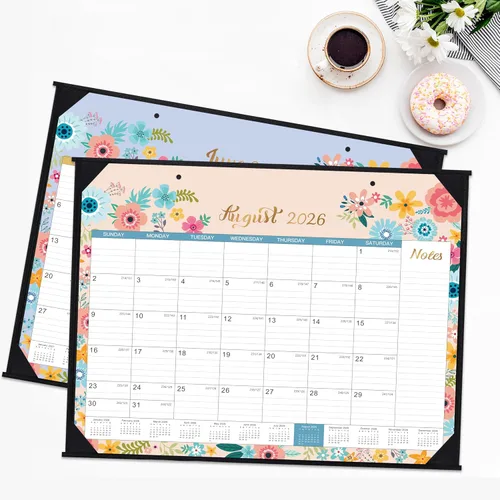 Miniatura 6 de Calendario de escritorio 2026, calendario de escritorio grande 2026, enero 2026 a diciembre de 2026, 22 x 17 pulgadas, 12 meses, protectores