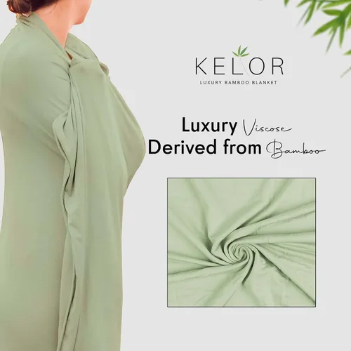 Miniatura 14 de K E L O R Luxury Cooling Travel Blanket - Stretchy, Lightweight Soft & Breathable Shawl Wraps for Women