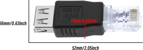 Miniatura 4 de Paquete de 4 adaptadores Ethernet a USB - USB 2.0 hembra a conector Ethernet RJ45 - Negro