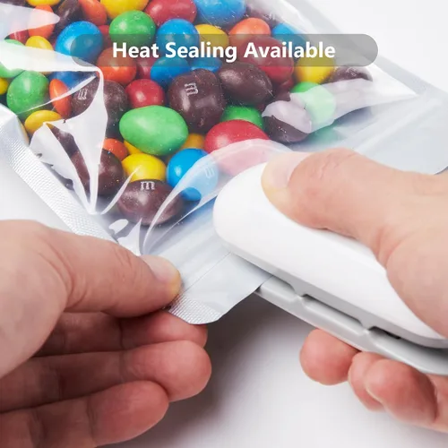 Miniatura 3 de 100 bolsas de Mylar resellables con ventana frontal transparente, embalaje comestible a prueba de olores, bolsas verticales para almacenamiento