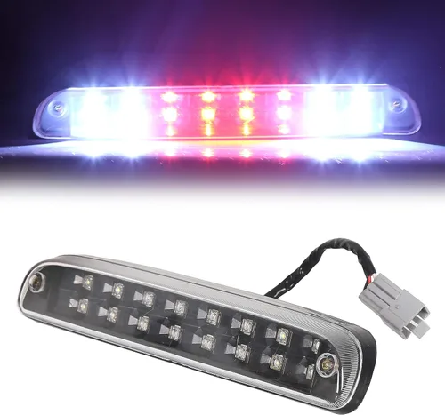 ECOTRIC Tercera lámpara de carga de luz de freno compatible con Ford F250 F350 F450 F550/1993-2011 Ranger 3ª luz trasera transparente de montaje
