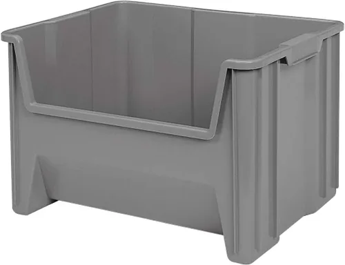 Miniatura 9 de Akro-Mils 13014 Stak-N-Store - Contenedor de almacenamiento de plástico apilable de servicio pesado con frente abierto
