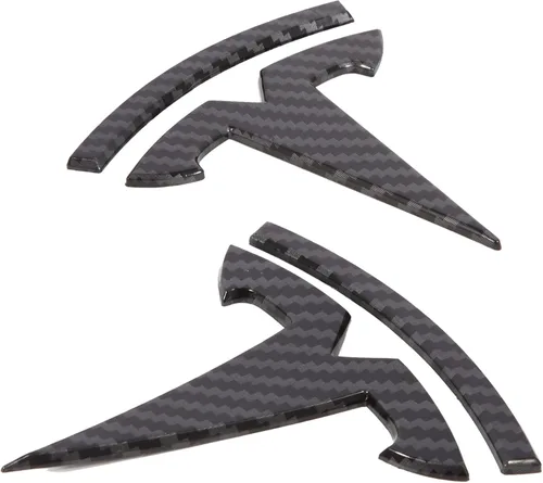 Miniatura 10 de Accesorios de emblema para Tesla Model 3 Logo Sticker 2023 2022-2017 Model 3 Calcomanías (negro)