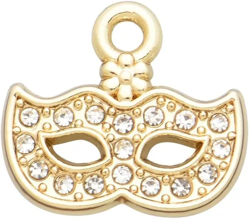 Miniatura 37 de Paquete de 20 dijes de diamantes de imitación chapados en oro, accesorios de cristal para collares, pulseras, joyería, manualidades, bricolaje