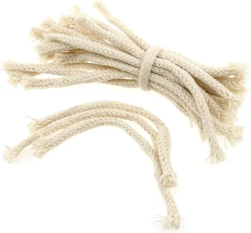 Miniatura 4 de AYLIFU - Paquete de 20 mechas de algodón para lámparas de aceite de 1/4 pulgadas x 5.9 in para quemadores de velas Pure Cotton,Round Candle