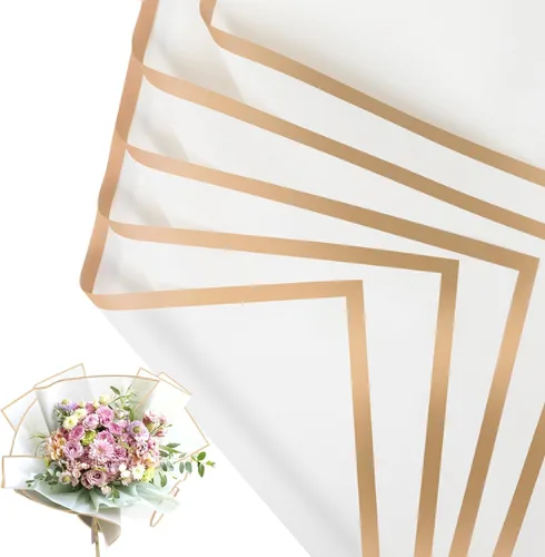 NESCCI Papel de Envolver Flores de 20 Hojas - Papel de Envolver Ramo Floral Impermeable, Suministros de Floristería Papel de Embalaje para Boda