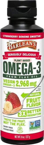 Miniatura 9 de Barlean's Suplemento líquido vegano de aceite de linaza, borraja y algas, Omega 3 6 9, granada y arándano, 3,980 mg de GLA, EPA y DHA de ácido
